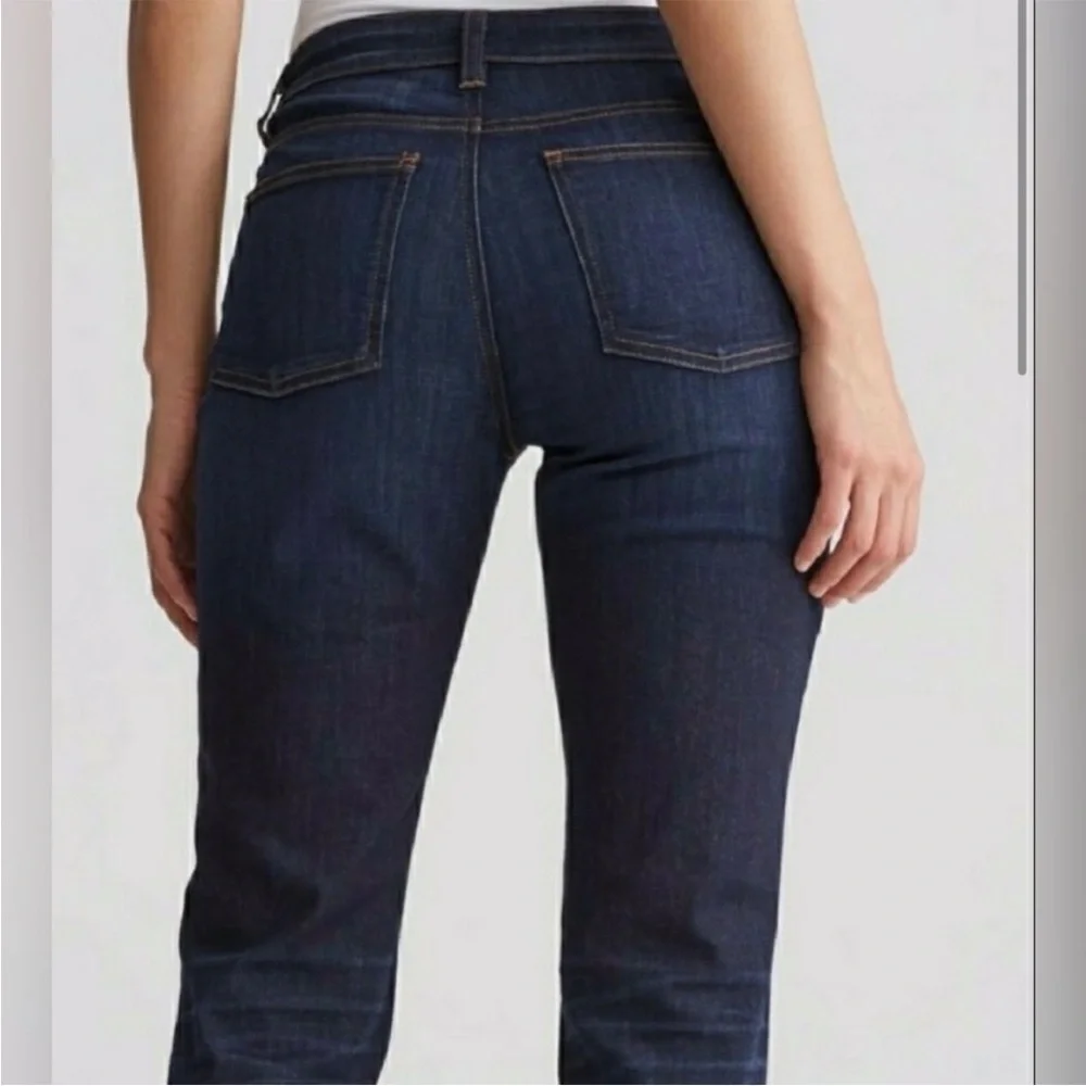 Eileen Fisher Dark Wash Straight Leg  Jeans Sz 4 EUC